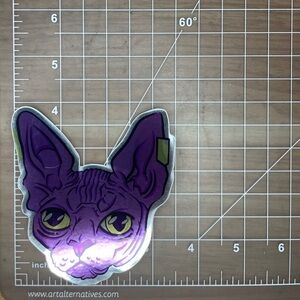 DBZ Lord Beerus Mirror Vinyl Foil Sticker 4”x3.5”